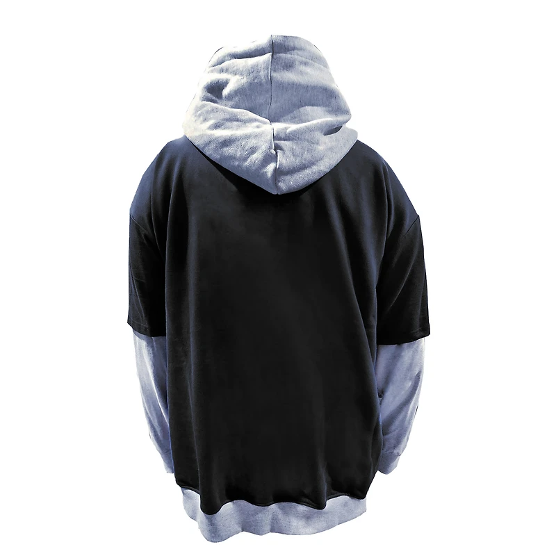 Men's Fanatics Black/Heather Gray Las Vegas Raiders Big & Tall Twofer Pullover Hoodie