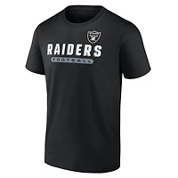 Pack combiné de t-shirts Fanatics pour hommes noir/gris chiné Las Vegas Raiders