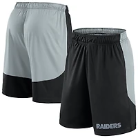 Short de lancement Fanatics noir/argenté pour homme, taille grande et taille, Las Vegas Raiders
