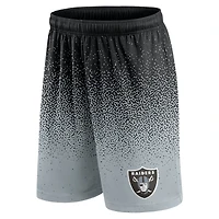 Short ombré Fanatics noir/argent pour hommes Las Vegas Raiders