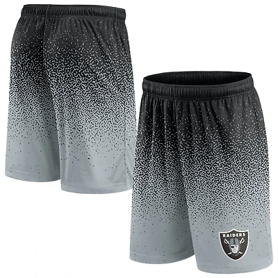 Short ombré Fanatics noir/argent pour hommes Las Vegas Raiders