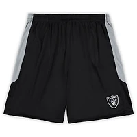 Short noir Fanatics pour hommes des Las Vegas Raiders avec logo de l'équipe Big & Tall