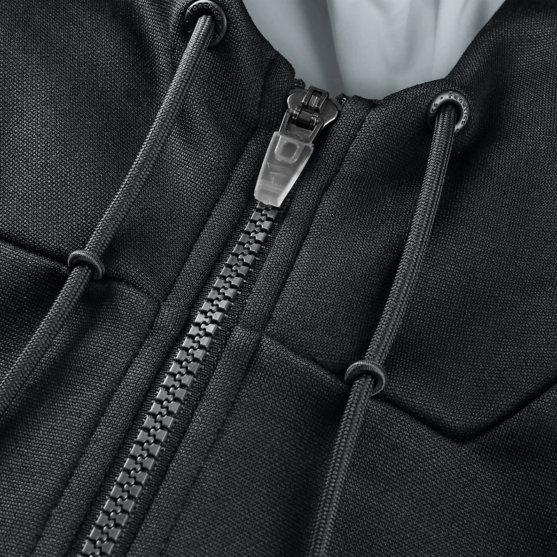 Sweat à capuche zippé noir Las Vegas Raiders Checkdown Pass pour homme