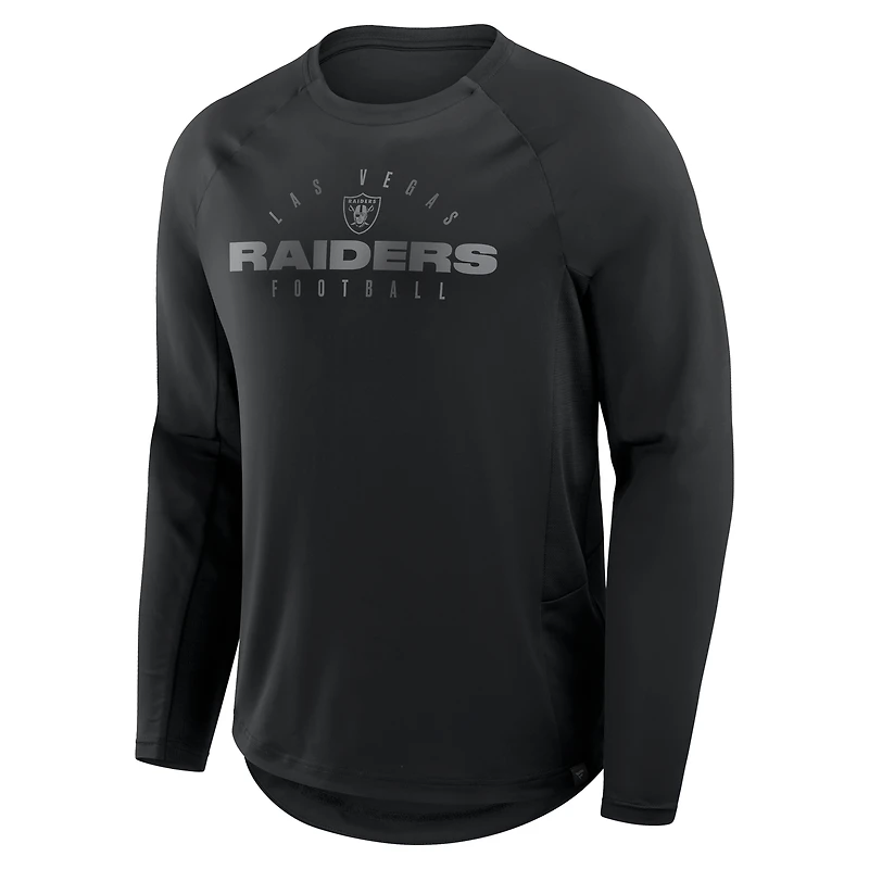 Men's Fanatics Black Las Vegas Raiders Coverage Scheme Long Sleeve T-Shirt
