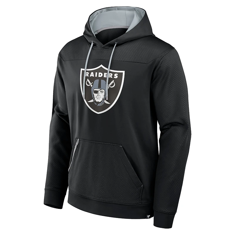 Sweat à capuche en polaire noir Las Vegas Raiders Defender pour homme Fanatics