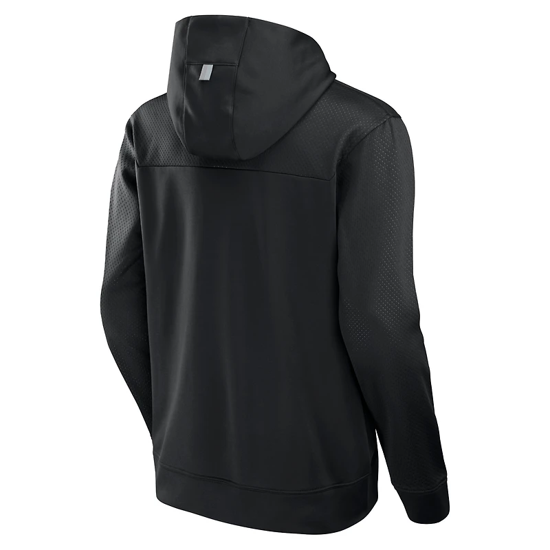 Sweat à capuche en polaire noir Las Vegas Raiders Defender pour homme Fanatics