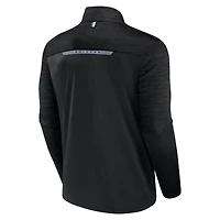 Haut à demi-zip noir Fanatics Las Vegas Raiders Defender pour homme