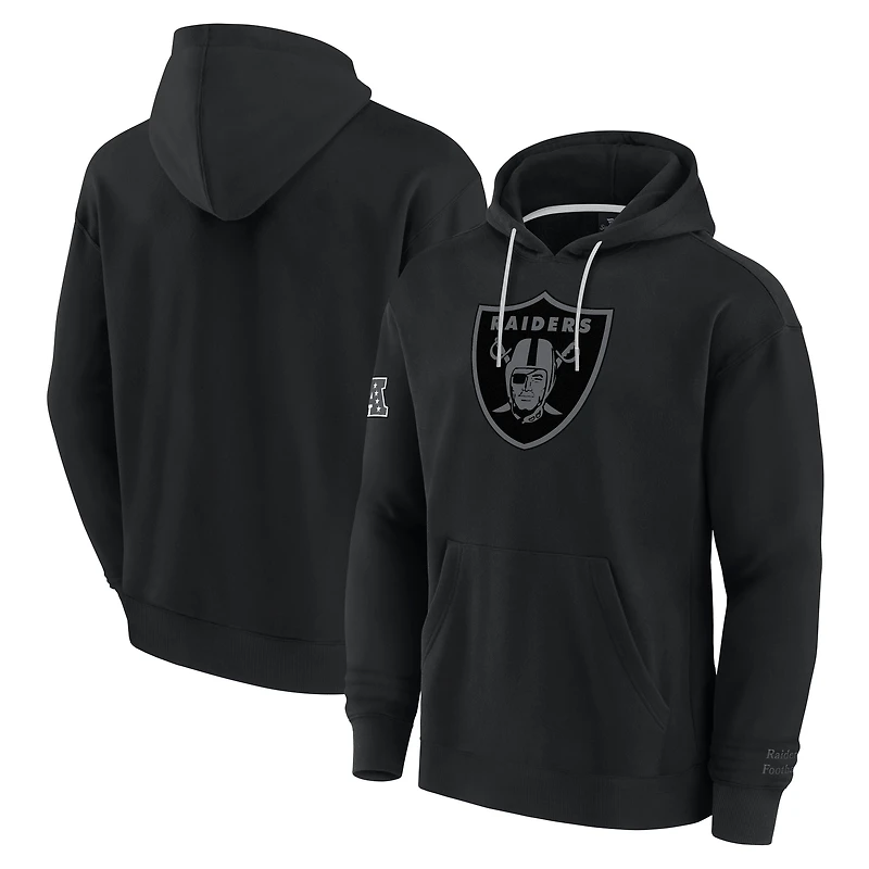 Sweat à capuche noir Fanatics pour homme, motif Las Vegas Raiders Elements Pace