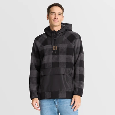 Sweat à capuche zippé en polaire carreaux noir Las Vegas Raiders Elements Fanatics pour homme