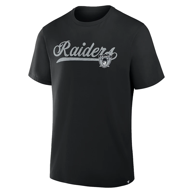 T-shirt noir pour homme Fanatics Las Vegas Raiders Fluid Motion Legacy