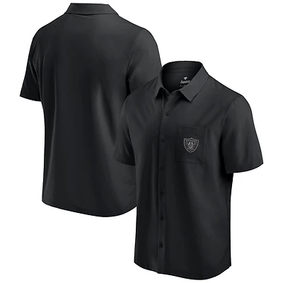Men's Fanatics Black Las Vegas Raiders Front Office Button-Up Shirt