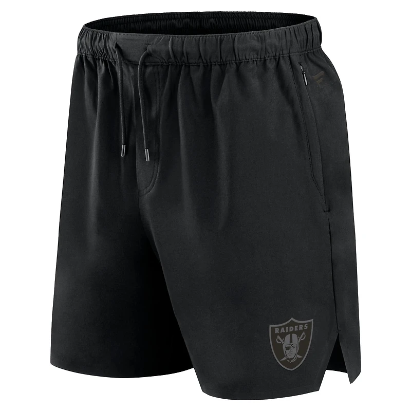 Men's Fanatics Black Las Vegas Raiders Front Office Micro Tonal Shorts