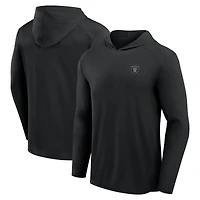 Men's Fanatics Black Las Vegas Raiders Front Office Power Mono Long Sleeve Hoodie T-Shirt