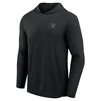 T-shirt à capuche manches longues noir Fanatics pour homme