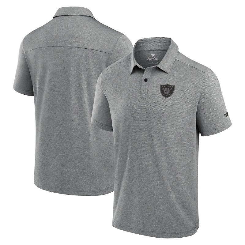 Polo technique noir Fanatics pour homme des Las Vegas Raiders