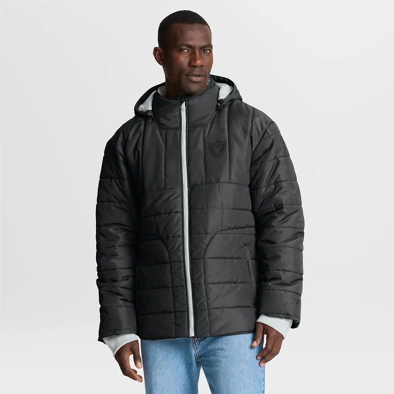 Veste à capuche zippée intégrale Fanatics noire pour homme, Las Vegas Raiders