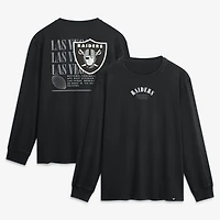 T-shirt à manches longues Fanatics Black Las Vegas Raiders Fullback Drive pour homme
