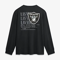 Men's Fanatics Black Las Vegas Raiders Fullback Drive Relaxed Fit Long Sleeve T-Shirt