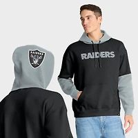 Sweat à capuche noir Fanatics pour homme avec casque des Las Vegas Raiders