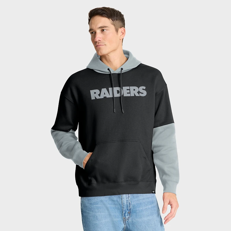 Sweat à capuche noir Fanatics pour homme avec casque des Las Vegas Raiders