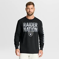 T-shirt à manches longues noir Fanatics pour homme, motif Hometown Sweep Legacy des Las Vegas Raiders