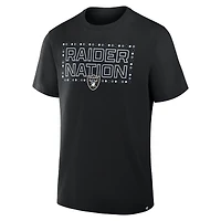 T-shirt noir Fanatics pour homme, motif Las Vegas Raiders, véritable favori de la ville natale