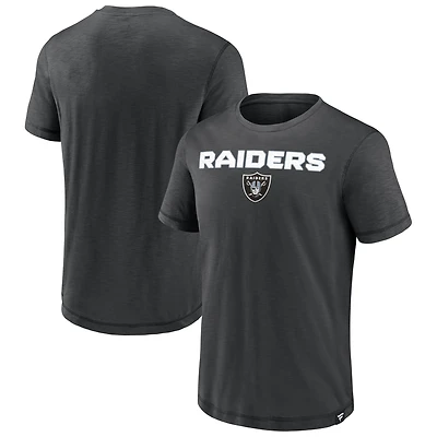 Men's Fanatics  Black Las Vegas Raiders Jump The Gun Iconic Slub Elevated T-Shirt