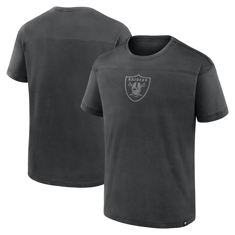 T-shirt noir Fanatics pour homme, modèle mini ton sur ton