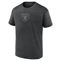 T-shirt noir Fanatics pour homme, modèle mini ton sur ton, des Las Vegas Raiders