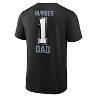 T-shirt papa fanatiques noir Las Vegas Raiders #1 pour hommes