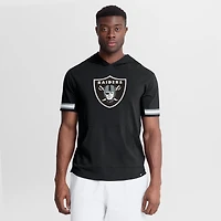 T-shirt à capuche manches courtes Fanatics Black Las Vegas Raiders Optimal Play pour homme