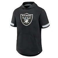 T-shirt à capuche manches courtes Fanatics Black Las Vegas Raiders Optimal Play pour homme