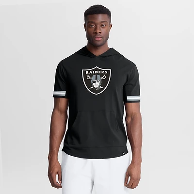 Men's Fanatics Black Las Vegas Raiders Optimal Play Short Sleeve Hooded T-Shirt