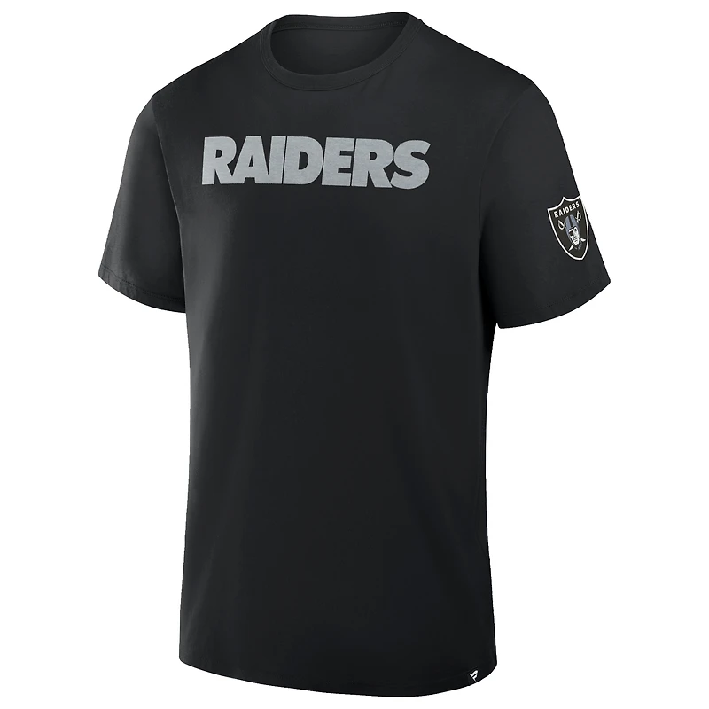 T-shirt noir Fanatics pour homme, Las Vegas Raiders, Option Route Legacy