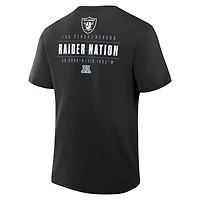 Men's Fanatics Black Las Vegas Raiders Passing Pocket Legacy T-Shirt