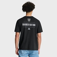 T-shirt noir fanatique pour homme avec poche passe des Las Vegas Raiders