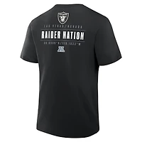 T-shirt noir fanatique pour homme avec poche passe des Las Vegas Raiders