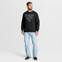 Sweat-shirt noir Fanatics pour homme, motif Las Vegas Raiders, Powerful Throw Legacy