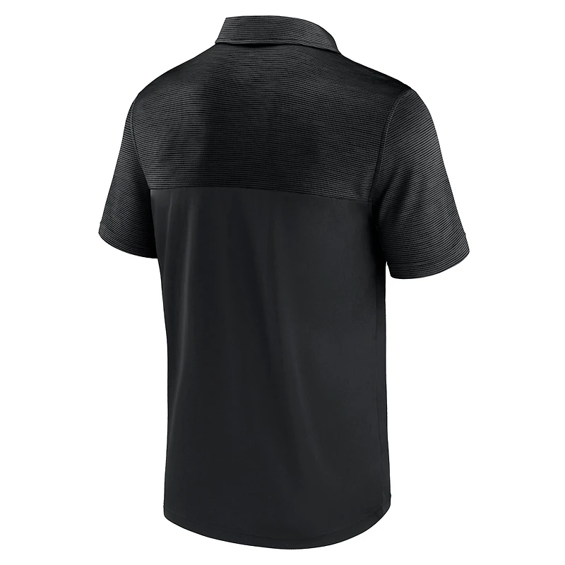 Polo primaire Fanatics noir Las Vegas Raiders pour hommes