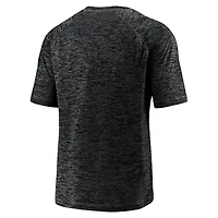 T-shirt noir à teinture spatiale raglan Fanatics pour hommes Las Vegas Raiders Shade Battle Ready