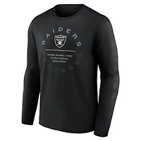 Men's Fanatics Black Las Vegas Raiders Stat Sheet Long Sleeve T-Shirt
