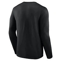 T-shirt noir à manches longues Fanatics Las Vegas Raiders Stat Sheet pour hommes