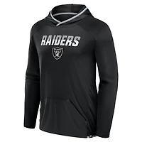 Men's Fanatics Black Las Vegas Raiders Transitional Defender Hoodie Long Sleeve T-Shirt