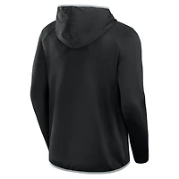 Men's Fanatics Black Las Vegas Raiders Transitional Defender Hoodie Long Sleeve T-Shirt