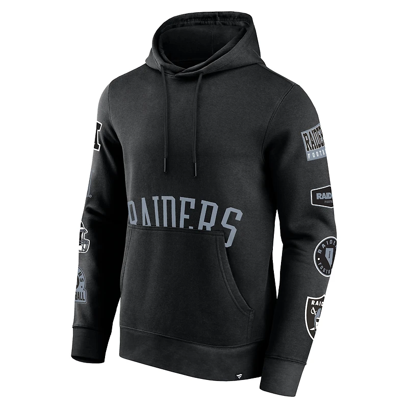 Sweat à capuche noir Las Vegas Raiders Wild Winner Fanatics pour hommes