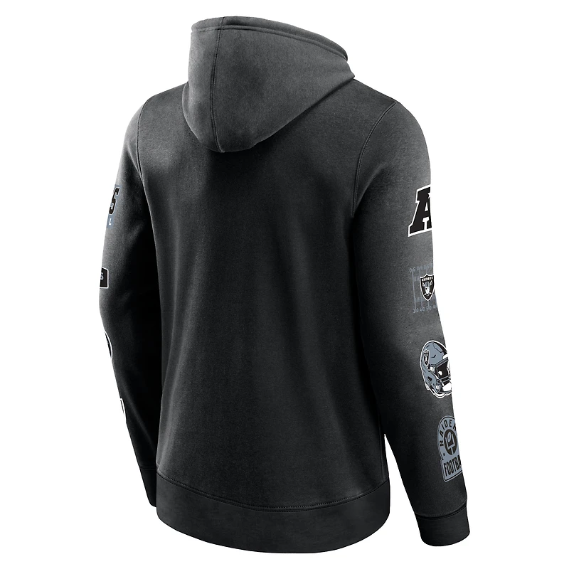 Men's Fanatics  Black Las Vegas Raiders Wild Winner Pullover Hoodie
