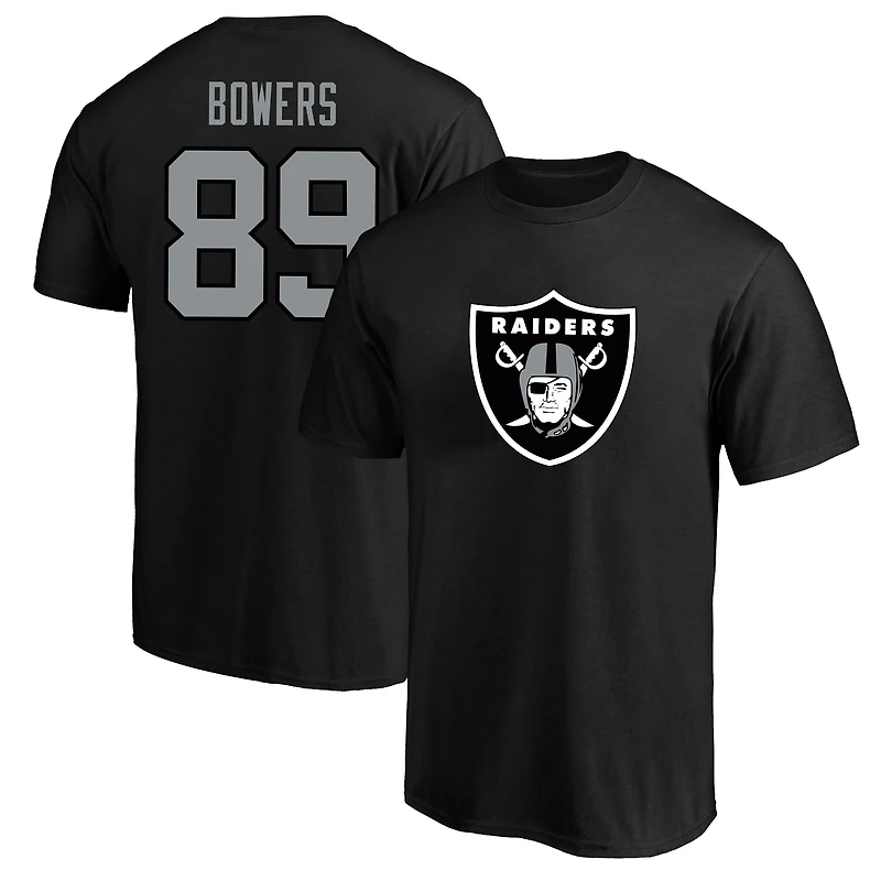 Men's Fanatics Brock Bowers Black Las Vegas Raiders Big & Tall Player Name Number T-Shirt