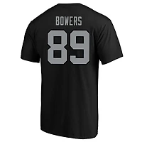 Men's Fanatics Brock Bowers Black Las Vegas Raiders Big & Tall Player Name Number T-Shirt