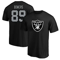 Men's Fanatics Brock Bowers Black Las Vegas Raiders Big & Tall Player Name Number T-Shirt