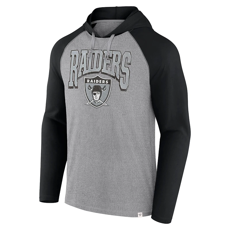 Sweat à capuche Fanatics Charbon/Noir Las Vegas Raiders Under Center pour hommes